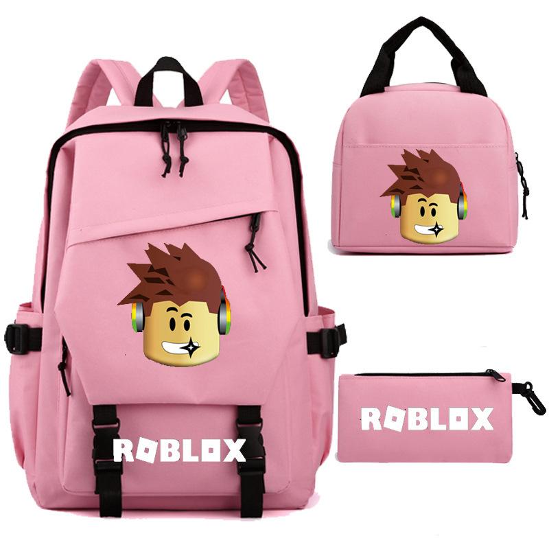 Roblox Game Men'S And Women'S Backpacks, Student School Bags, Lunch Bags, Pencil Bags, Three-Piece Sets, Computer Bags, Large-Capacity Batches
