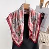 70 Small Square Scarves Simulated Silk Scarves, Headscarves, Spring And Summer Thousand Bird Grid Printed Scarves, Scarves, Professional Scarves