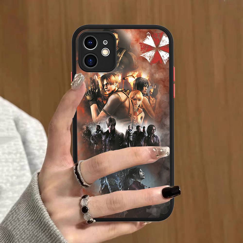 Чехол для телефона R-Resident E-Evil для IPhone 15 16 Pro Max 11 12 13 14 XS XR X Plus 16E, матовый, полупрозрачный