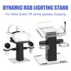 RGB VR зарядная док-станция контроллер крепление регулируемый дизайн VR зарядная станция гарнитура дисплей подставка для Meta Quest 3/3S