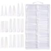 240PCS/Box False Nail Tips Square Straight Extra Long Half Cover Nails Clear/Natural Acrylic Fake Nails Extension Manicure Salon