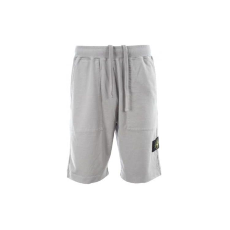 STONE ISLAND Логотип Шнурок Свободные Повседневные Шорты Мужские шорты Серый 801563850-V0064