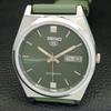 ВОССТАНОВЛЕННЫЕ ВИНТАЖНЫЕ МУЖСКИЕ ЧАСЫ SEIKO 5 AUTOMATIC JAPAN С ЗЕЛЕНЫМ ЦИФЕРБЛАТОМ a434693-2
