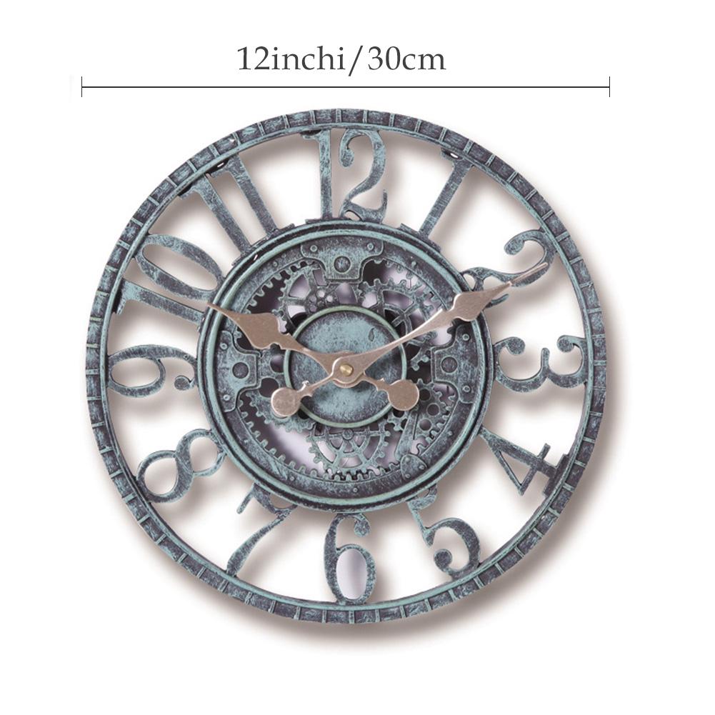 12 Inch Vintage/Retro Wall Clock Garden IP44 Waterproof Decorative Wall Clocks Battery Operated Cloc