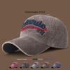 Vintage Outdoor Letters Embroidery Washed Baseball Caps Men's And Women's Casual Sunscreen Bent Brim Old Caps