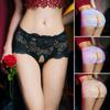 Women's Crotchless Underwear Briefs Knickers Open Crotch Hollow Lace Panties See Through