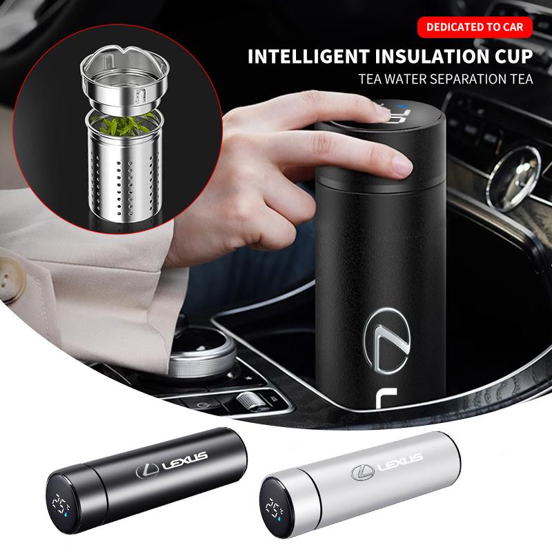 Vacuum Flasks Digital Temperature Display LED Cup Cover For Lexus F SPORT LBX NX RX 350h 450h UX 300e GS GX IS LS LX CT LC ADR1