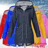 Women Rain Jacket Long Sleeve Waterproof Raincoat Hiking Running Coat Fashion Jackets