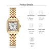 Elegant Women's Gold Square Watch with Silver Stainless Steel Band - Perfect Gift for Students