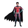 Superhero Costume Full Body Jumpsuit with Detachable Cape for Stage Performance Halloween Party Cosplay Outfit
