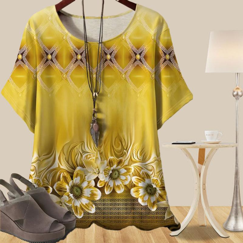 Женская модная повседневная свободная весенняя рубашка, женские топы с коротким рукавом и принтом в виде лесных животных и цветов