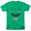 Power Rangers Mighty Morphin Зеленый Рейнджер Голова Лицензированная Взрослая Футболка Унисекс Футболка