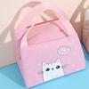 Lunch Bag Insulated Aluminum Foil Large Capacity Handheld Portable Cute Cartoon  Cat