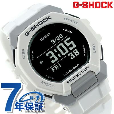 Bluetooth CASIO Белые G-SHOCK GBD-300-7 G-SQUAD Мужские часы, Бренд