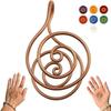 Portable Copper Palm Ring Reiki Energy Spiral Hand Ring  for Meditation & Energy Healing