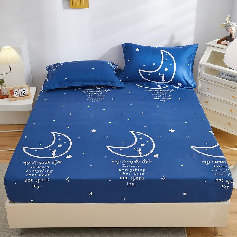 Водонепроницаемая простыня на резинке для дома, эластичная простыня, приятная для кожи, покрывало для кровати, постельное белье в цветочном стиле(Нет наволочки)