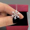 Snowflake Christmas New Year Necklace, Inlaid Zircon Pendant For Women, Exquisite And Shiny Fashion Fashion Fashion Jewelry