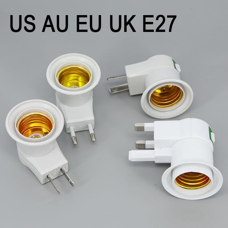 AC US AU EU UK E27 Адаптер-патрон для лампы с выключателем Пластиковый Стандартный винтовой держатель Переходник для розетки Лампы Дом