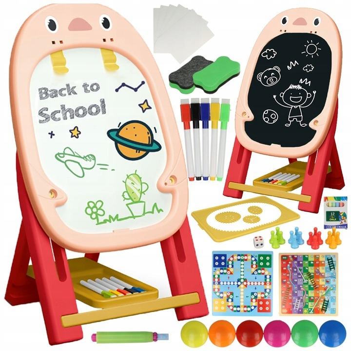 Double-Sided Magnetic Chalk Board Educational For Children Standing