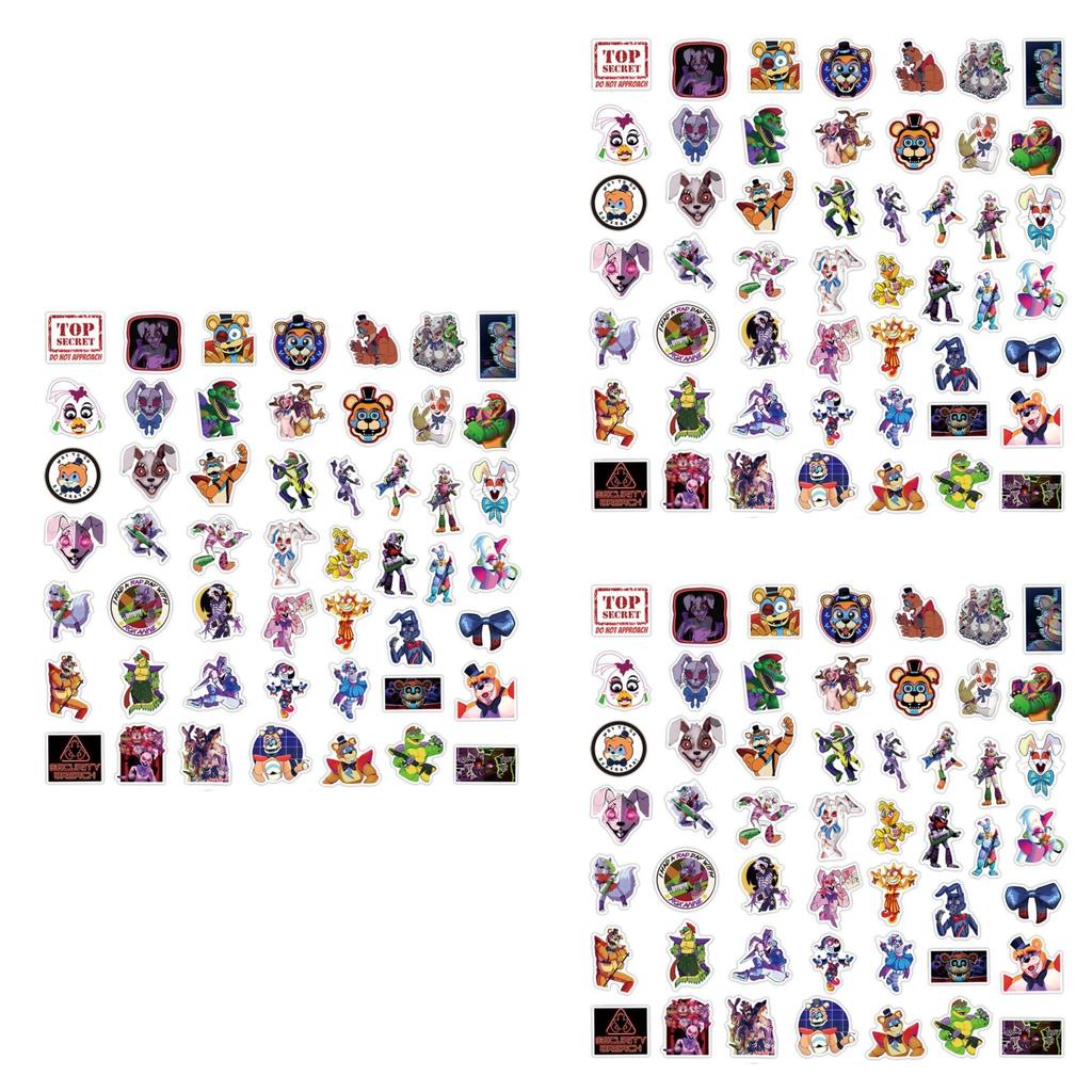 Крутой набор ПВХ наклеек для хоррор-игры Fnaf Security Breach 50 шт.