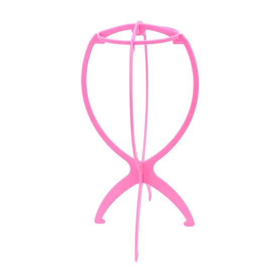 Collapsible Plastic Wig Stand Easy Assembly Portable Travel Folding Wig Head Multi-purpose Hat Display Rack Wig Styling Dryer Holder Wig Accessories
