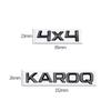 ABCDGI1 MetaL 3D Badge Logo Car Rear Trunk Body Sticker Letter Emblem For Skoda Karoq 4X4 Accessories Glossy Black Matte black