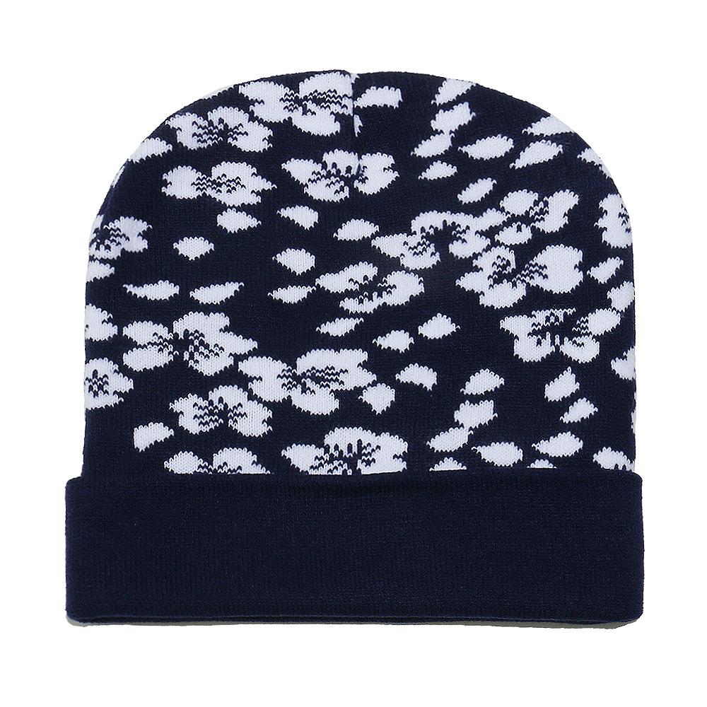 Autumn and winter new wool hat women's casual versatile cute colored love jacquard knitted hat couple