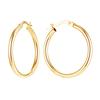 Real 925 Sterling Silver Jewelry 35 MM Gold Plated Italian Hoop Earring for Women