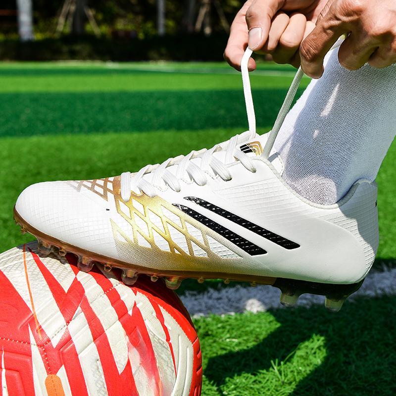 Мужские футбольные бутсы большого размера с длинным гвоздем, противоскользящие и износостойкие, из искусственного TPR, детские футбольные бутсы для улицы