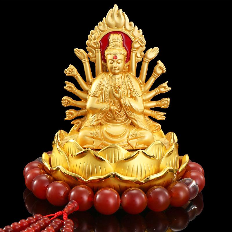 Украшение для автомобиля в виде парфюма из сплава «Лотос Гуаньинь» — аксессуар для интерьера в виде тысячи рук Гуаньинь