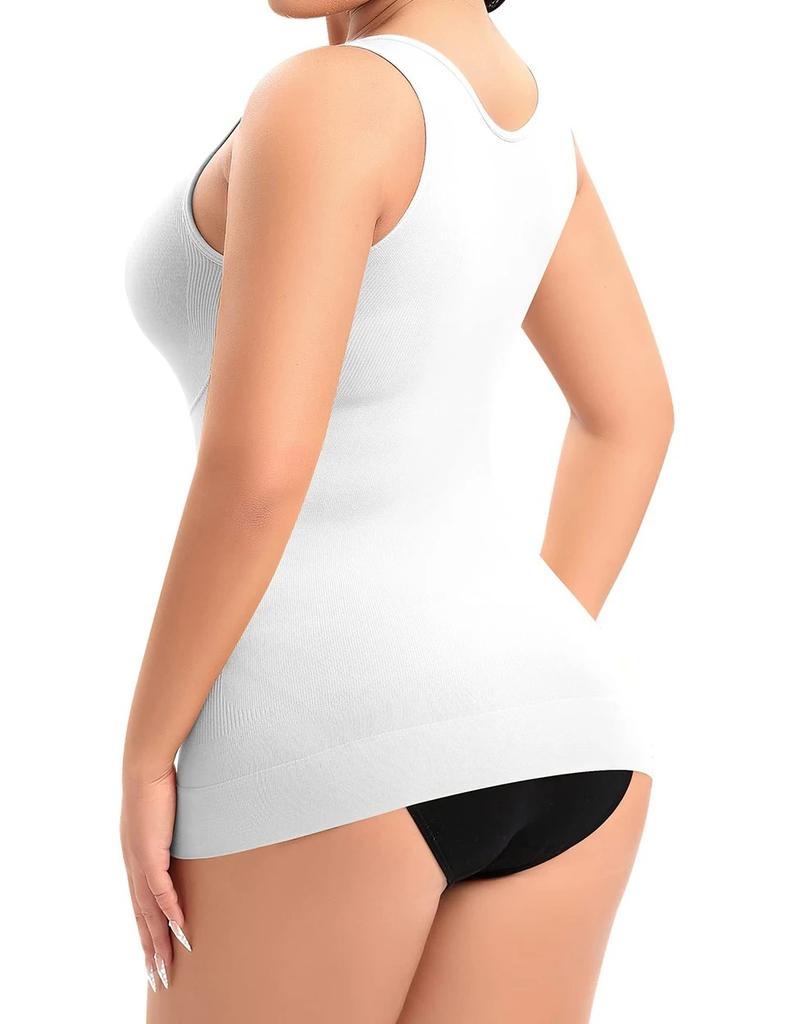 Корректирующее белье Майки для женщин со встроенным бюстгальтером для контроля живота Компрессионные майки Body Shaper Мягкие майки