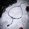 Готическое черное ожерелье-цепочка на грудь с кристаллами в виде капель воды для женщин, винтажные колье-чокеры в стиле Y2K, аксессуары для Хэллоуина