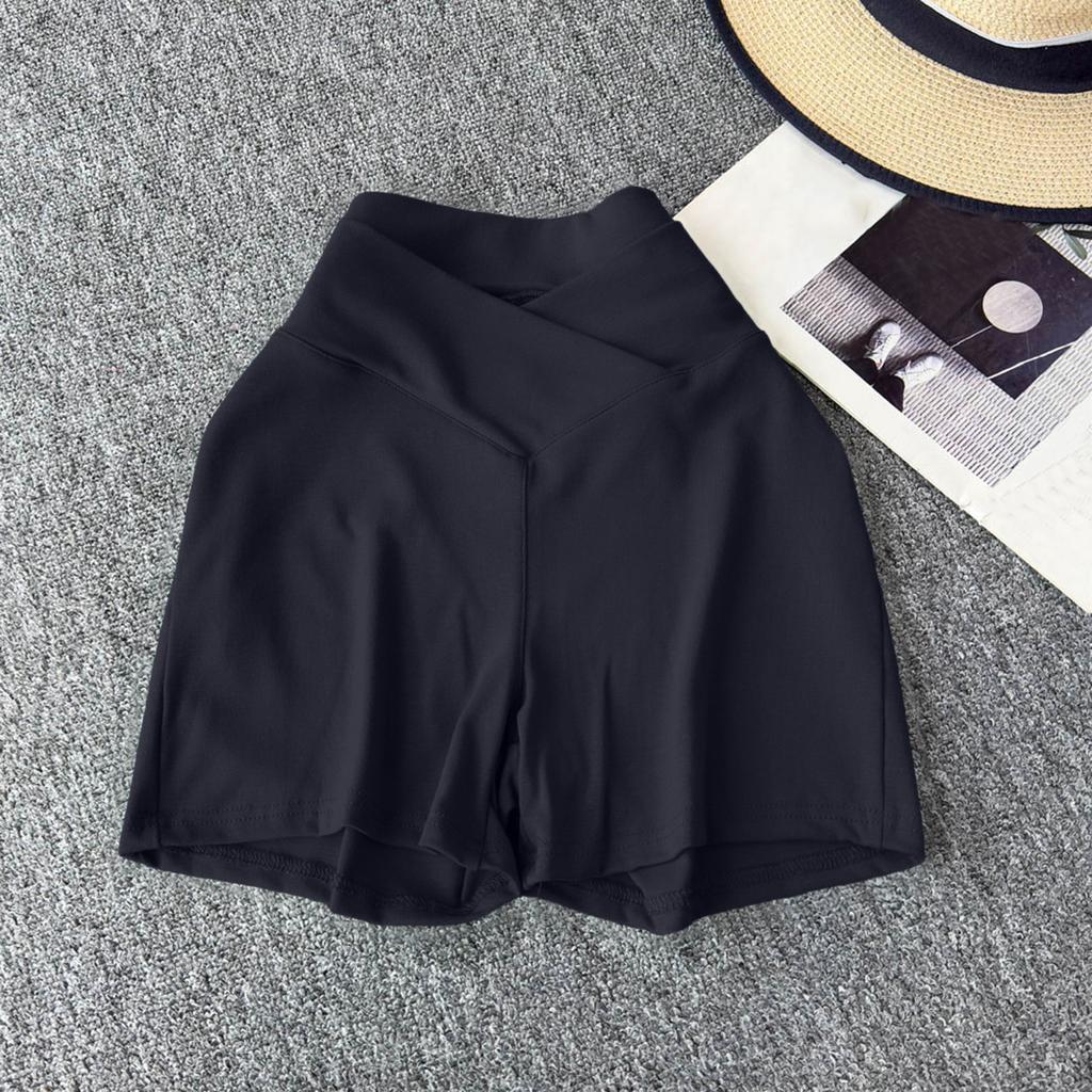 Ladies' Color V-waist Slim Fit Fashionable Versatile Casual Trend Shorts With Hip Coverage