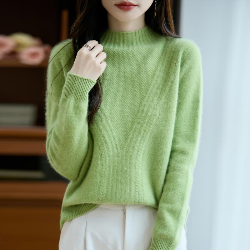 Женский кашемировый свитер Qinghe кашемир 30% кашемир 70% шерсть осенне-зимний пуловер теплый и модный