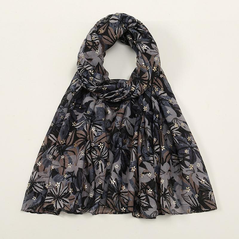 New Printed Muslim Hijab Scarf For Women Cotton Viscose Floral Scarf Shawls Muslim Headscarf Wraps Foulard Headband Turbans
