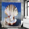 Акварельная шторка для душа с океанской ракушкой и жемчугом, Декоративная шторка для душа для ванной комнаты, Водонепроницаемая шторка для душа с крючками