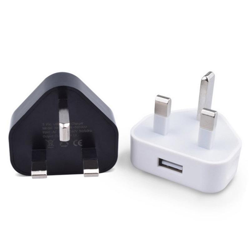 USB-адаптер для зарядки мобильных устройств, 5 В 1 А, стандарт Великобритании, сертифицирован CE/ROHS