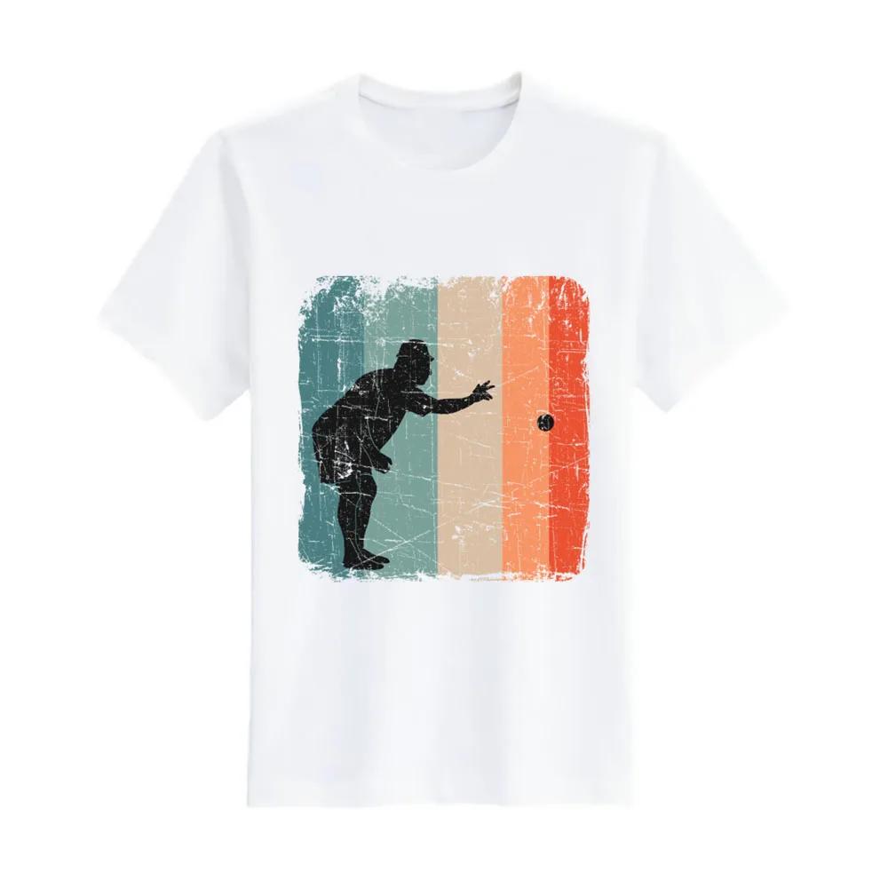 Петанк Бочче Буле Игрок Подарочный Мяч Забавный Ретро Поли Аниме Бестселлер Топ Мужская Футболка Графический Новый Kawaii Футболка