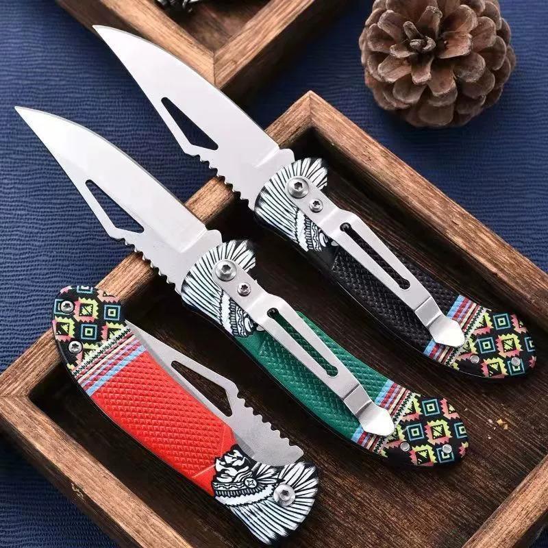 Складные лезвия из нержавеющей стали, маленькие карманные ножи, военные тактические ножи, многофункциональный инструмент, ручные инструменты для выживания и охоты и рыбалки, походный нож на открытом воздухе