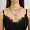 European and American Jewelry, Simple Five-pointed Star Fringed Set, Female Necklace, Retro Star Round Bead Necklace.