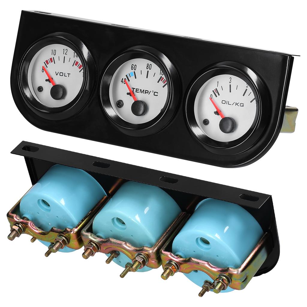 Многофункциональный автомобильный прибор 3 в 1 Комплект автомобильных датчиков 52 мм Вольтметр Датчик напряжения температуры воды Датчик давления масла