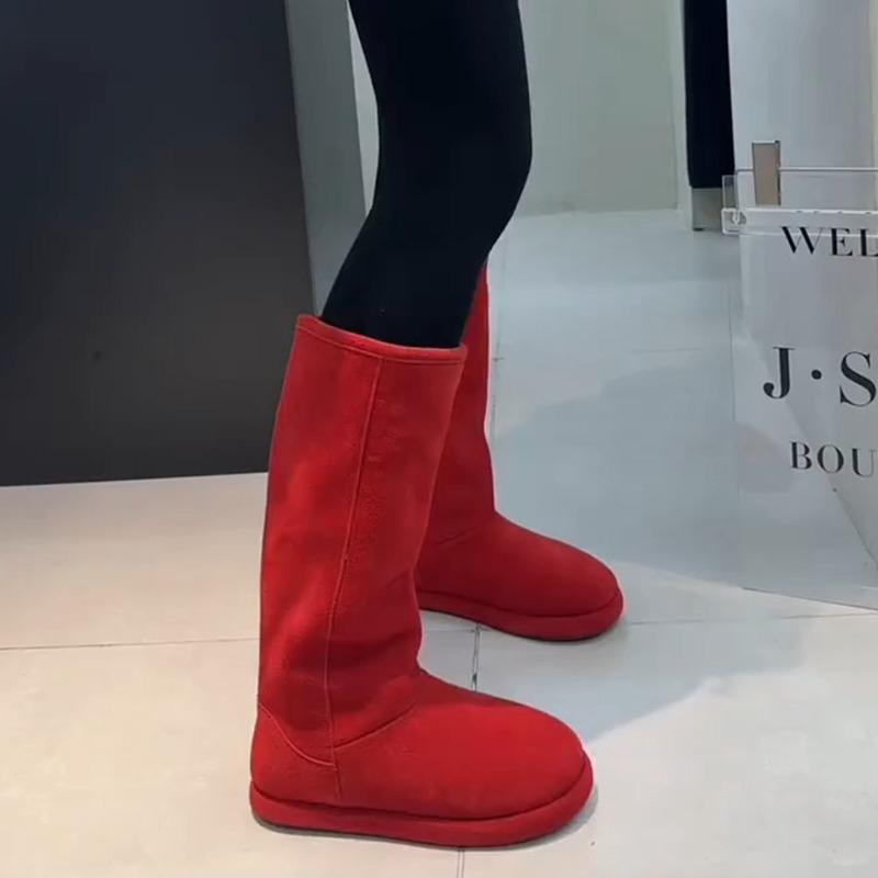 Ballambe~ Frosted leather velvet boots for women, winter versatile and thin warm snow boots