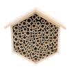 Hexagonal Bee House Wooden Bee Box Home Hotel Attract Peaceful Bee Pollinators Enhance Garden