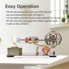 Hot Air Stirling Engine Motor Model Electricity Generator Motor with LED Bulb Six-pointed Star