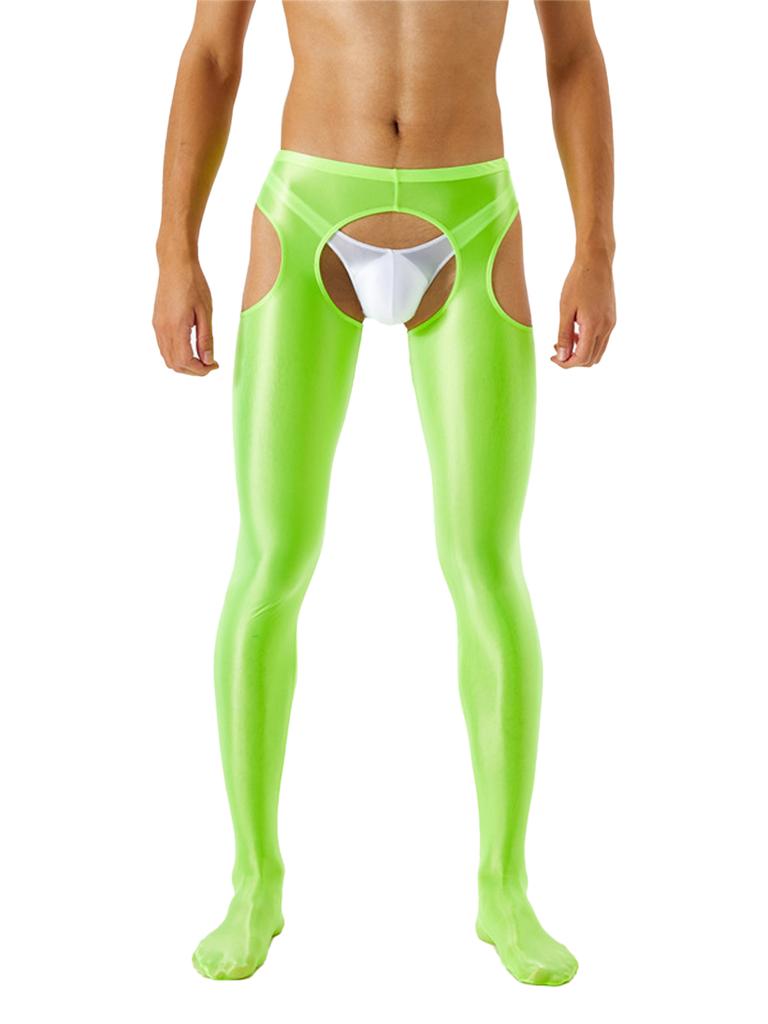 Масляные блестящие колготки без вырезов, сексуальные брюки с открытой промежностью, колготки с мокрым эффектом, шелковистые чулки, тонкие леггинсы с высокой талией