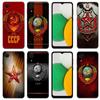 Чехол для телефона с символом флага СССР для Samsung Galaxy A01 A03 Core A04 E A02 A05 A10 A20 A21 A30 A50 S A6 A8 + A7 2018 черный чехол