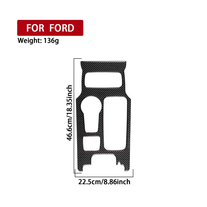 For Ford Fusion 2013- Real Carbon Fiber Stickers Centre Gear shift water cup storage panel Car Accessories ide decorative