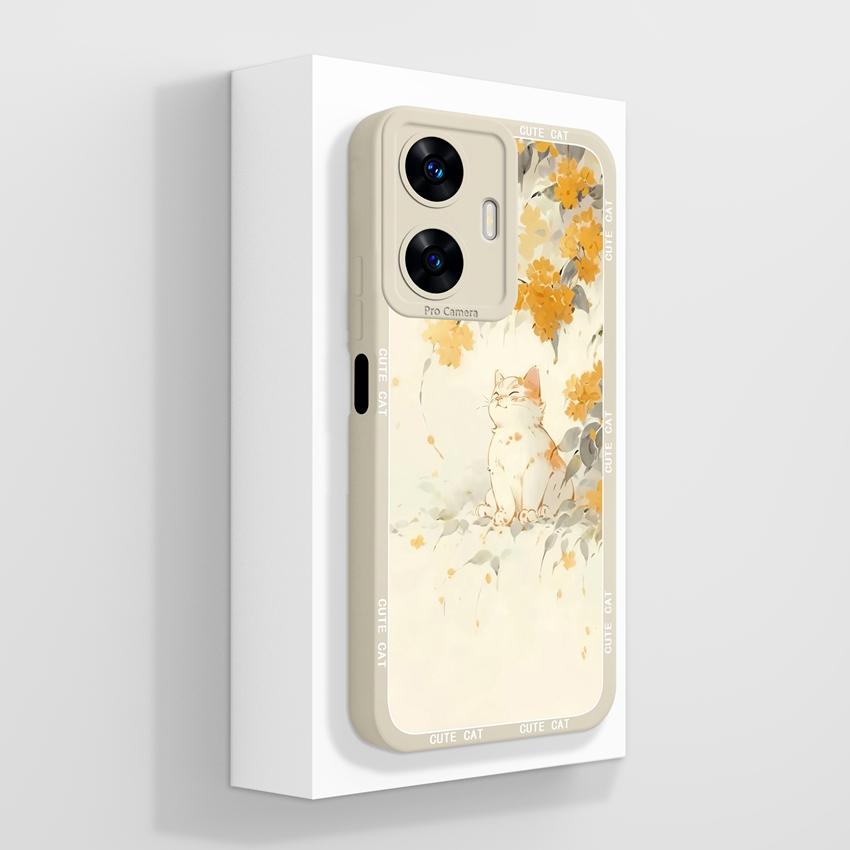 Красивые чехлы для телефона в форме сердца любви для Realme C55 C35 C25 C20 C15 C11 C21Y C25Y Мягкий жидкий силиконовый бампер Противоударный защитный чехол для Realme Casing