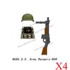 N683-688 N701-706 US Army Soldier Figures Building Blocks Ranger Vietnam Infantry Grunt Gun Helmet Accessories Bricks Toys Gifts
