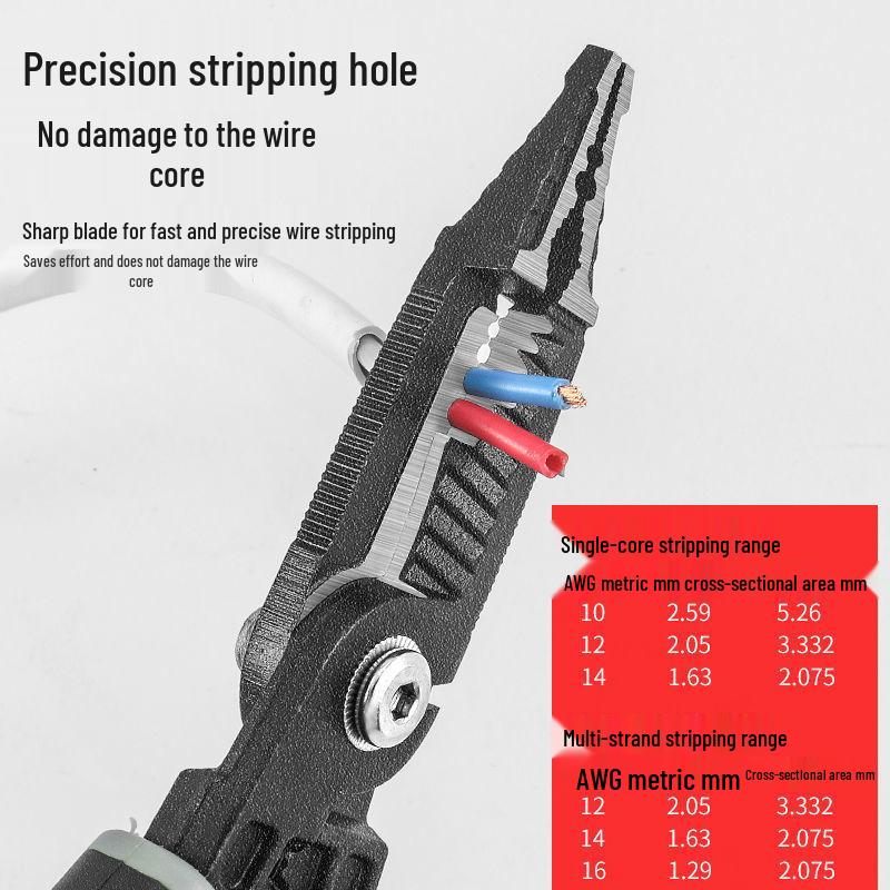 Многофункциональные плоскогубцы электрика семь в одном: Инструмент для снятия изоляции, обжима и плоскогубцы
